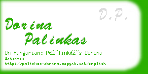 dorina palinkas business card